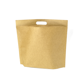 Oval Bottom Mailer with Single Adhesive Tape and Die Cutting Handle
